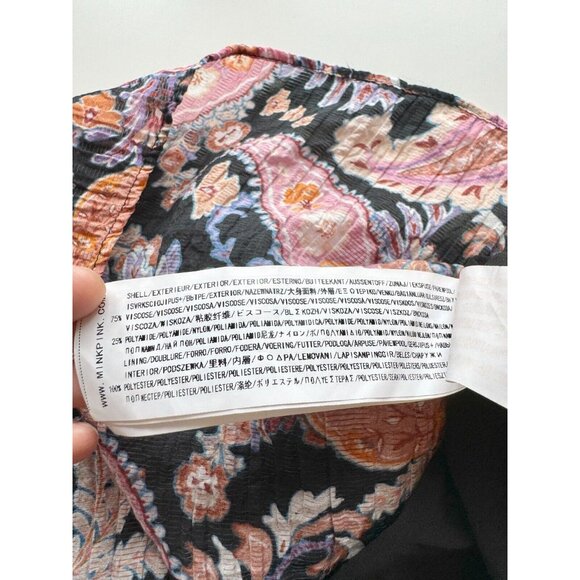 MINKPINK Celestia Floral Paisley Plisse Pleated Boho Peasant Midi Dress, Size S - Picture 14 of 15